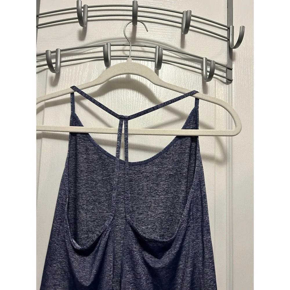 Nike‎ Shirt Womens L Blue Dri-FIT Spaghetti Strap Activewear Tank Top Athleisure
